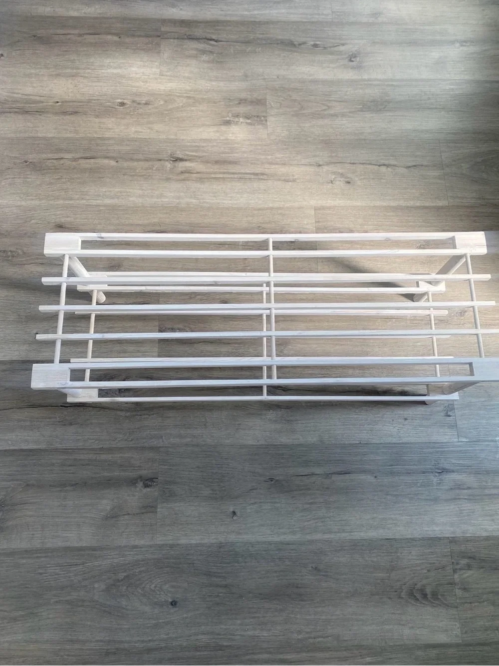 Wooden 2-Tier Shoe Rack Bench - Home Storage & Organization